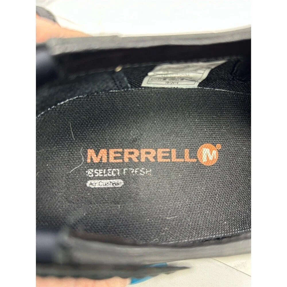 Merrell Womens Slip-On Wedge Comfort Shoes Black Elastic Gore Work Casual Size 8